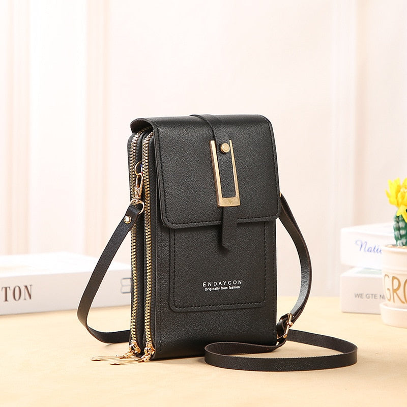 Valenzora Leather Smartphone Clutch | Women's Handbag with Touchscreen Window