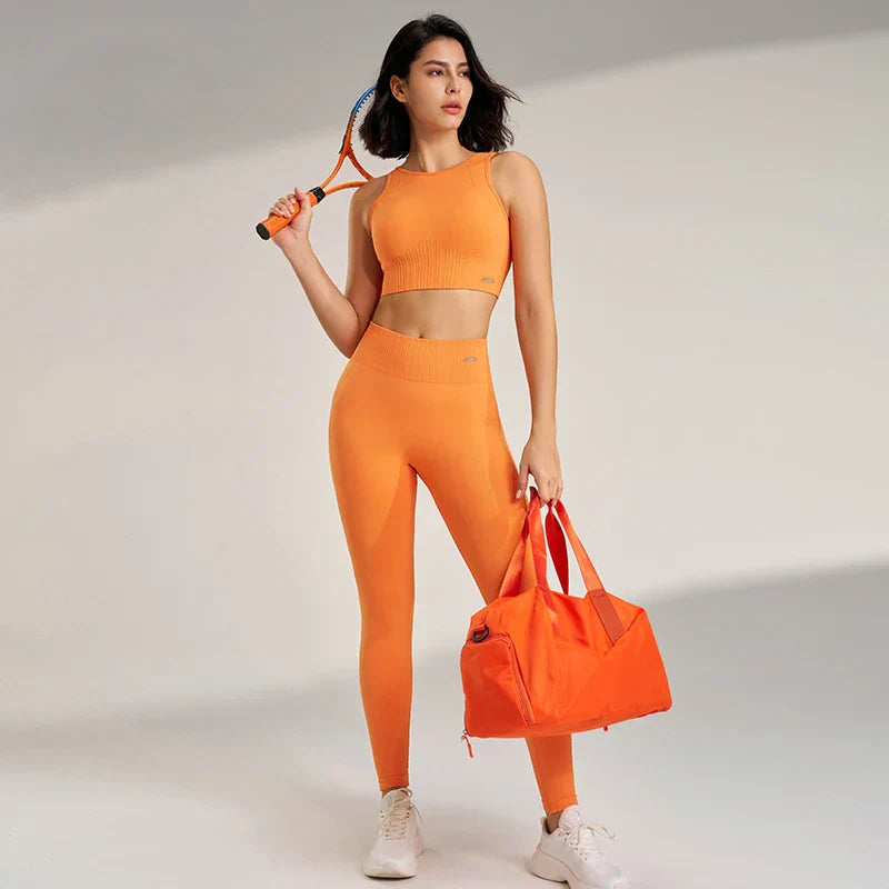 Valenzora | Seamless Yoga Set - High-Waisted Leggings & Top Two-Piece Fitness Outfit