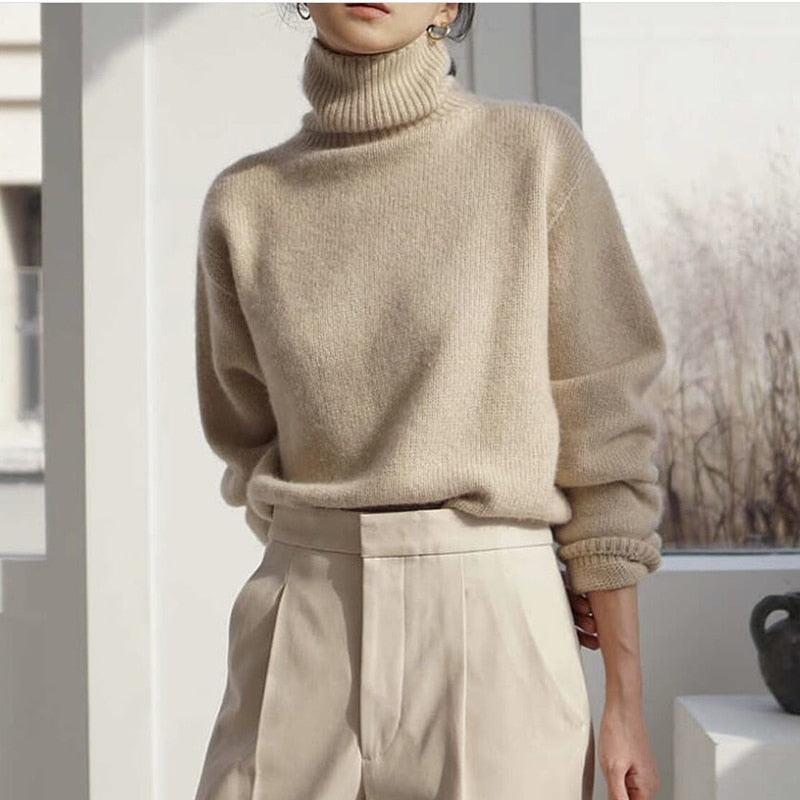 Valenzora | Stylische klassische Rollkragenpullover für Damen im Herbst