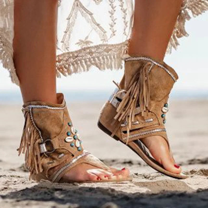 Valenzora | Fringe Boho Sandals
