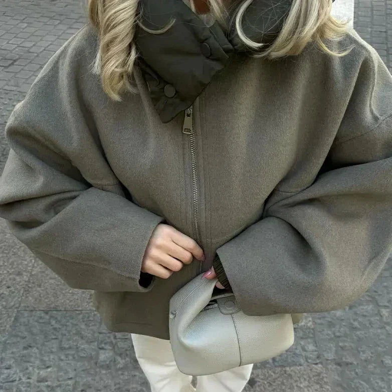 loose women's hooded jacket