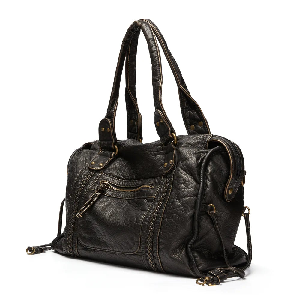 Obsidian - Luxury Black Leather Handbag