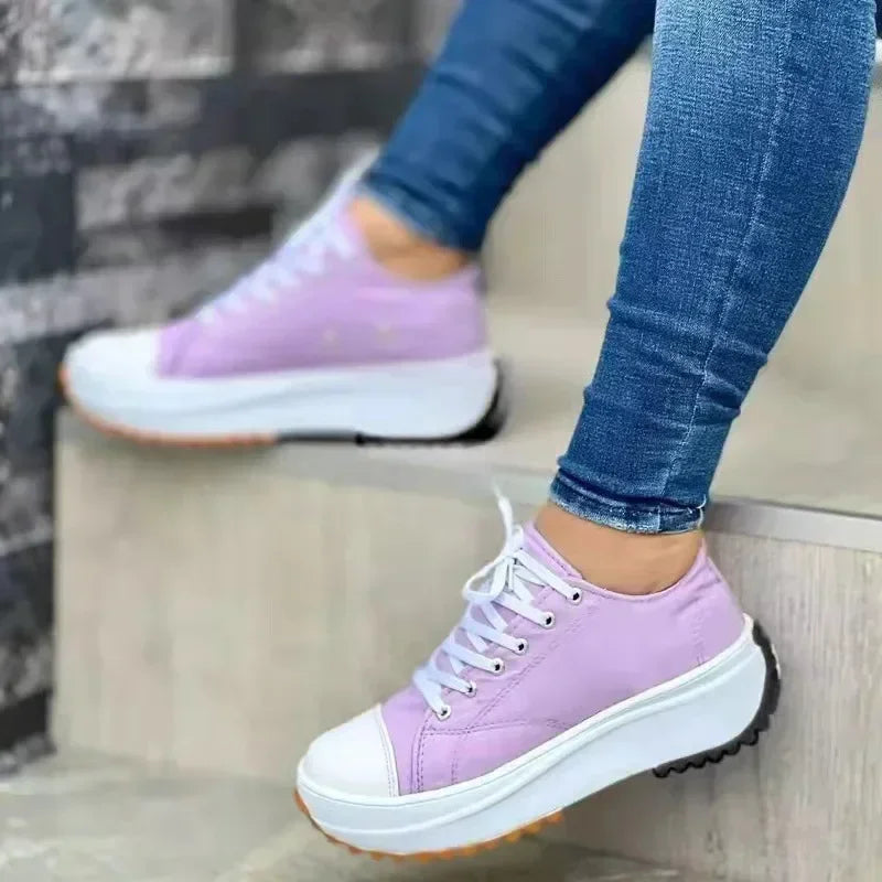 Valenzora | Canvas Sneakers Casual Lace-up Shoes
