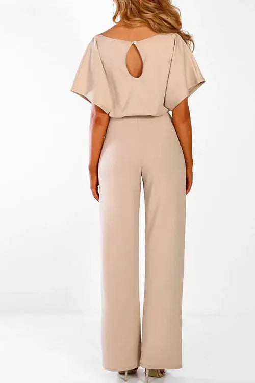 Valenzora | Elegant jumpsuit with wide legs and waist belt