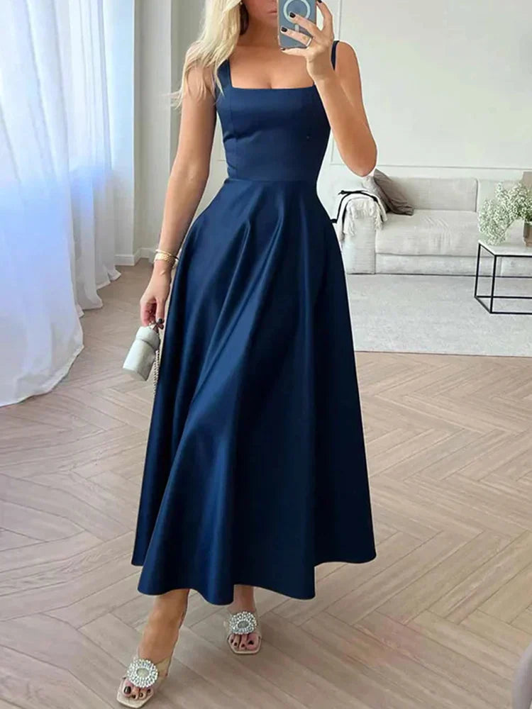 Valenzora | Modern Sleeveless Maxi Dress with High Waist for Women
