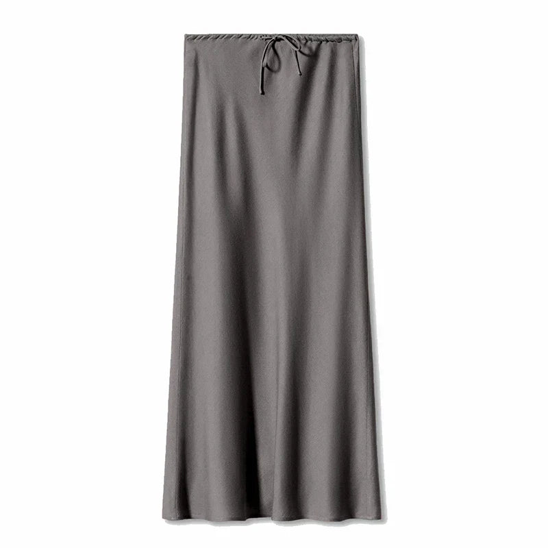 Clara™ – Maxirock aus Satin mit hoher Taille