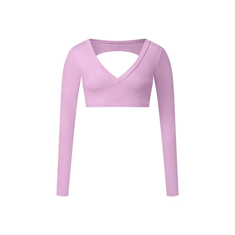 Valenzora | Women's long-sleeved sports top with V-neck