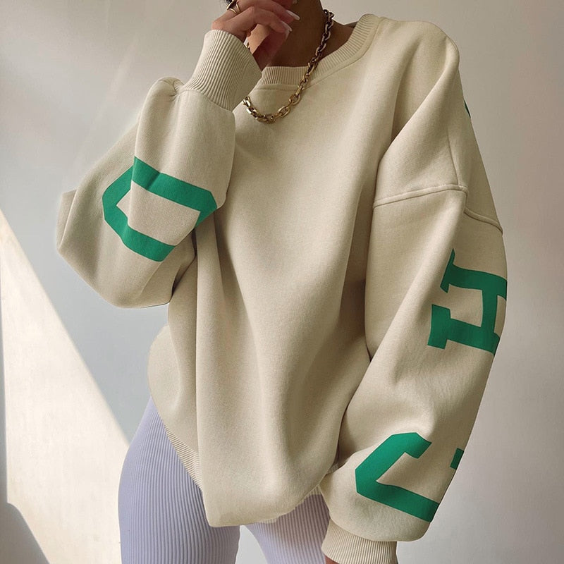 Valenzora Long-sleeved tops O-neck hoodies