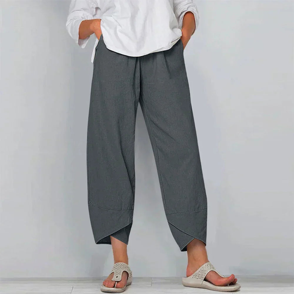 Valenzora | Cotton-linen trousers for women