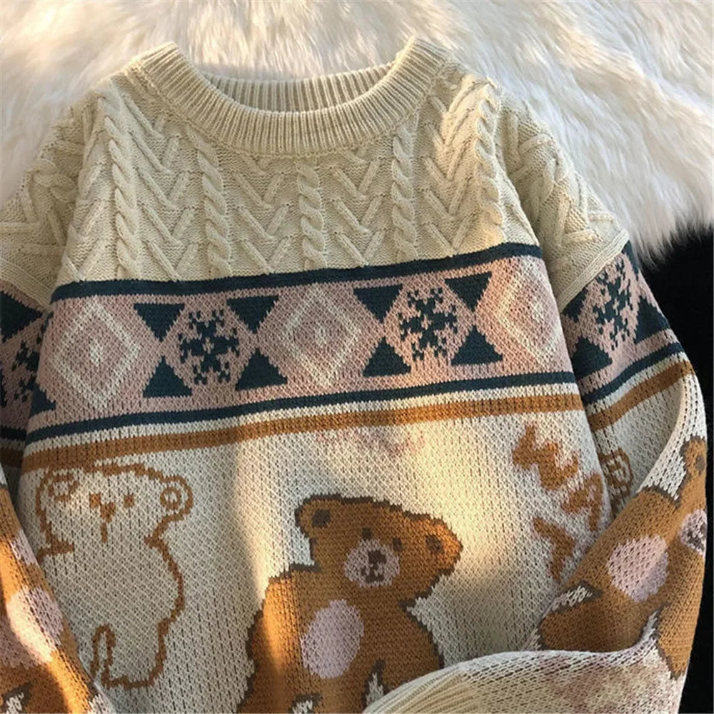 Valenzora - Ugly Christmas Sweater - Cute Bear Sweater for Couples