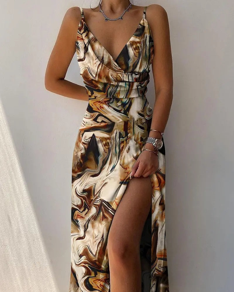 Valenzora | Dress with Long Slit for Women