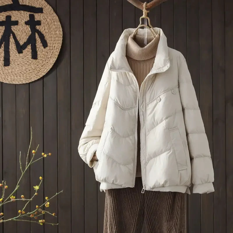 Valenzora - Women's quilted jacket with stand-up collar