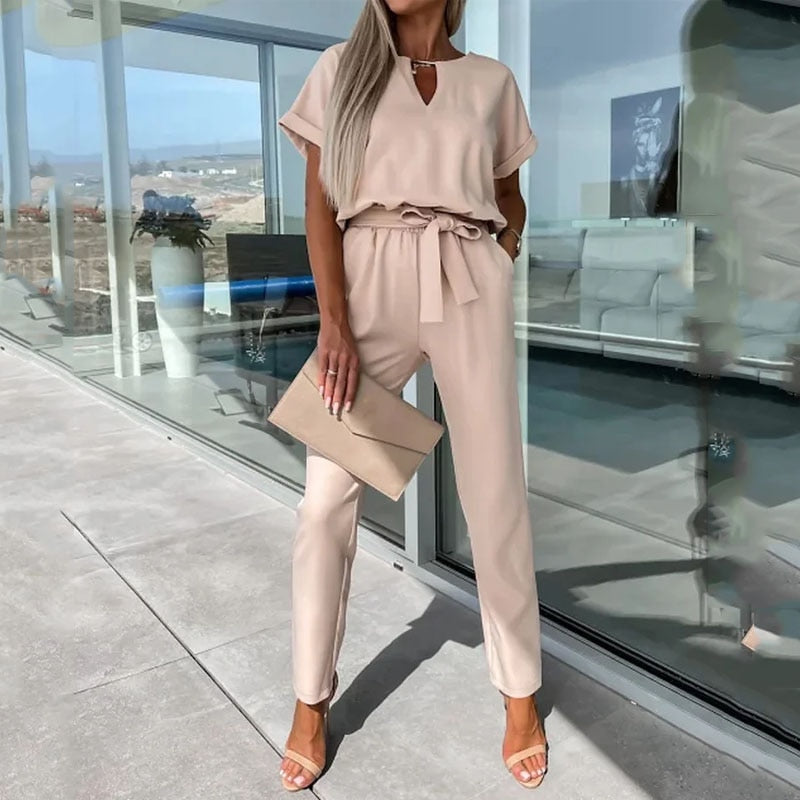 Short-sleeved jumpsuit