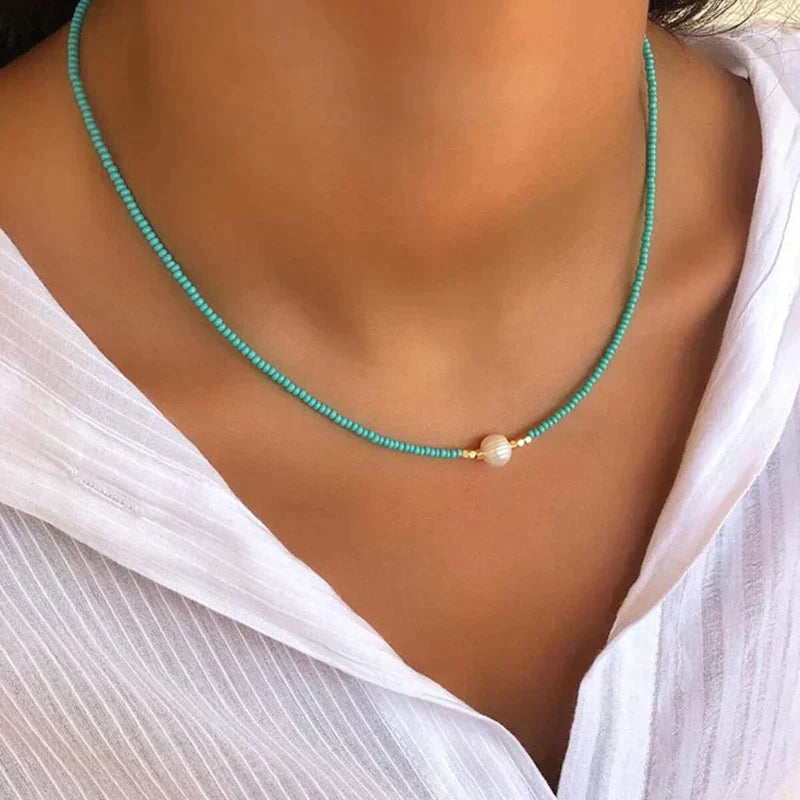 Handmade premium necklace with freshwater pearls