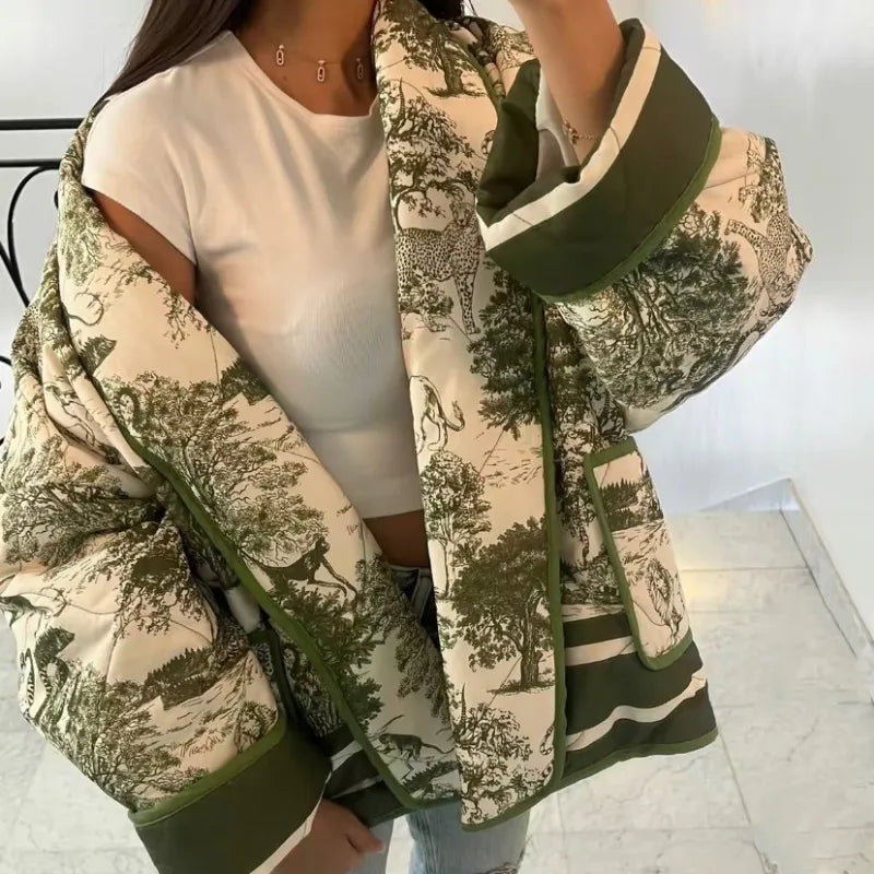 Valenzora | Elegant floral patterned jacket