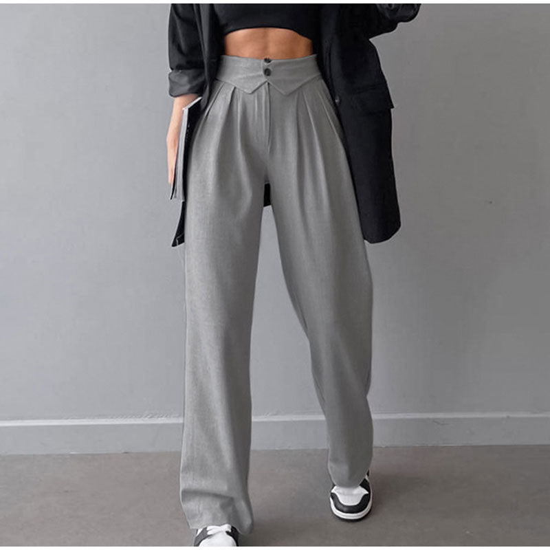 Valenzora | Stylish high-waisted trousers with pleats
