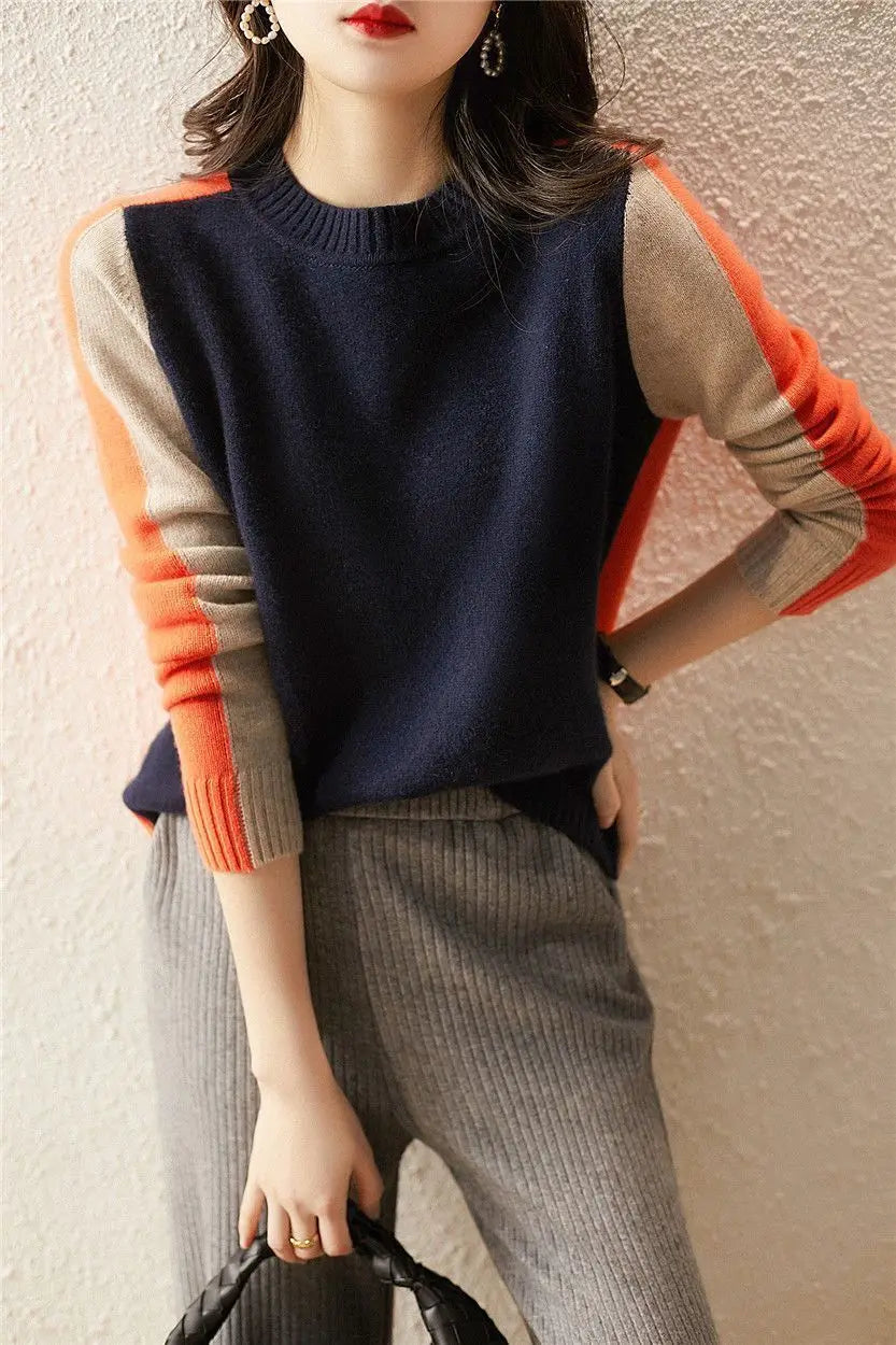 Color block sweater