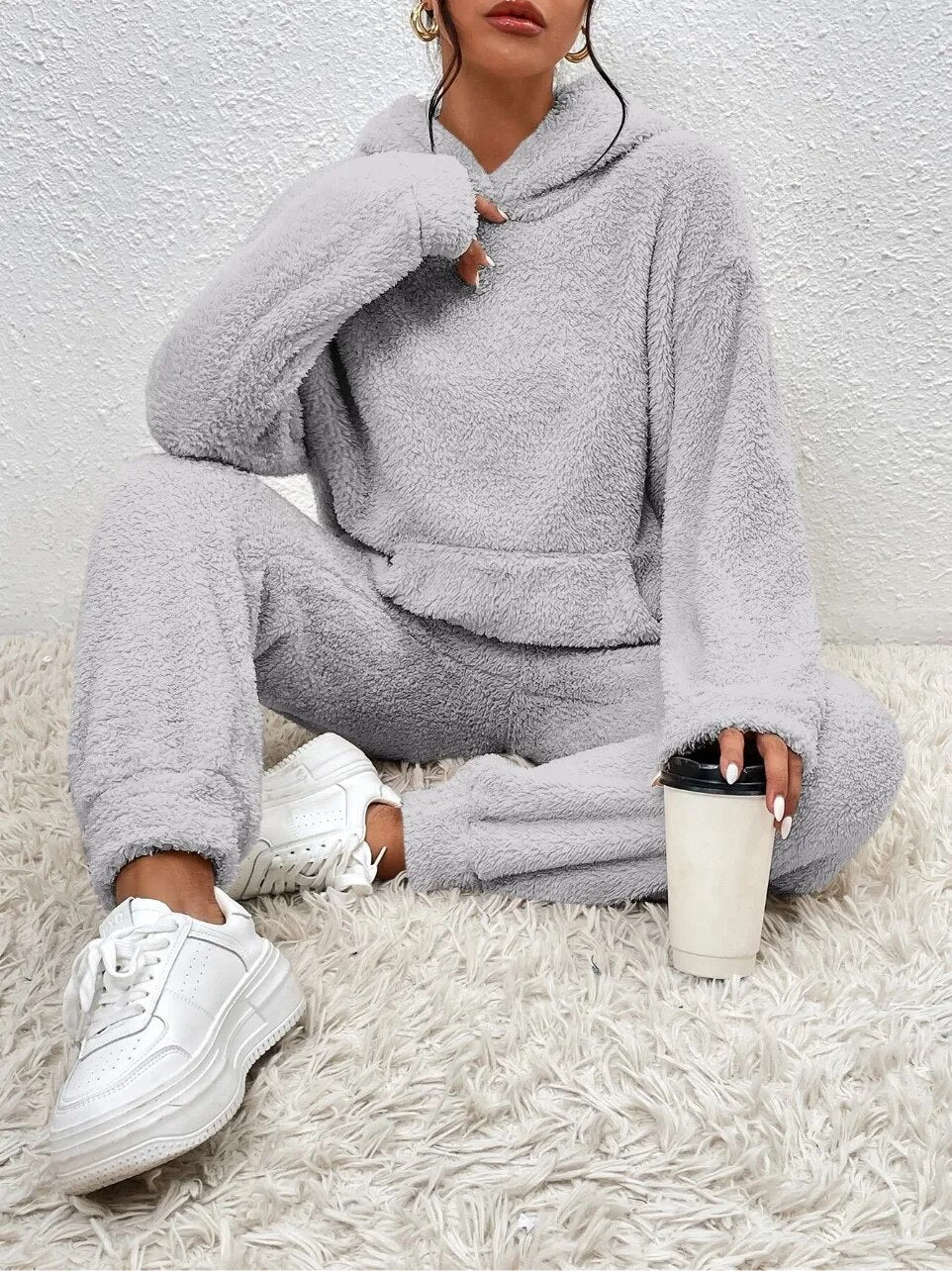 Valenzora | Teddy hooded loungewear for women
