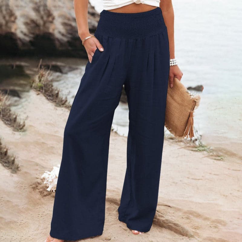 Valenzora | Lässige weite Leinenhose für Damen
