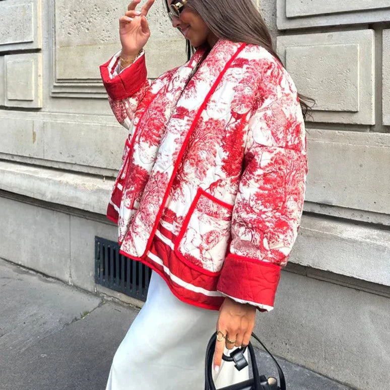Valenzora | Elegant floral patterned jacket