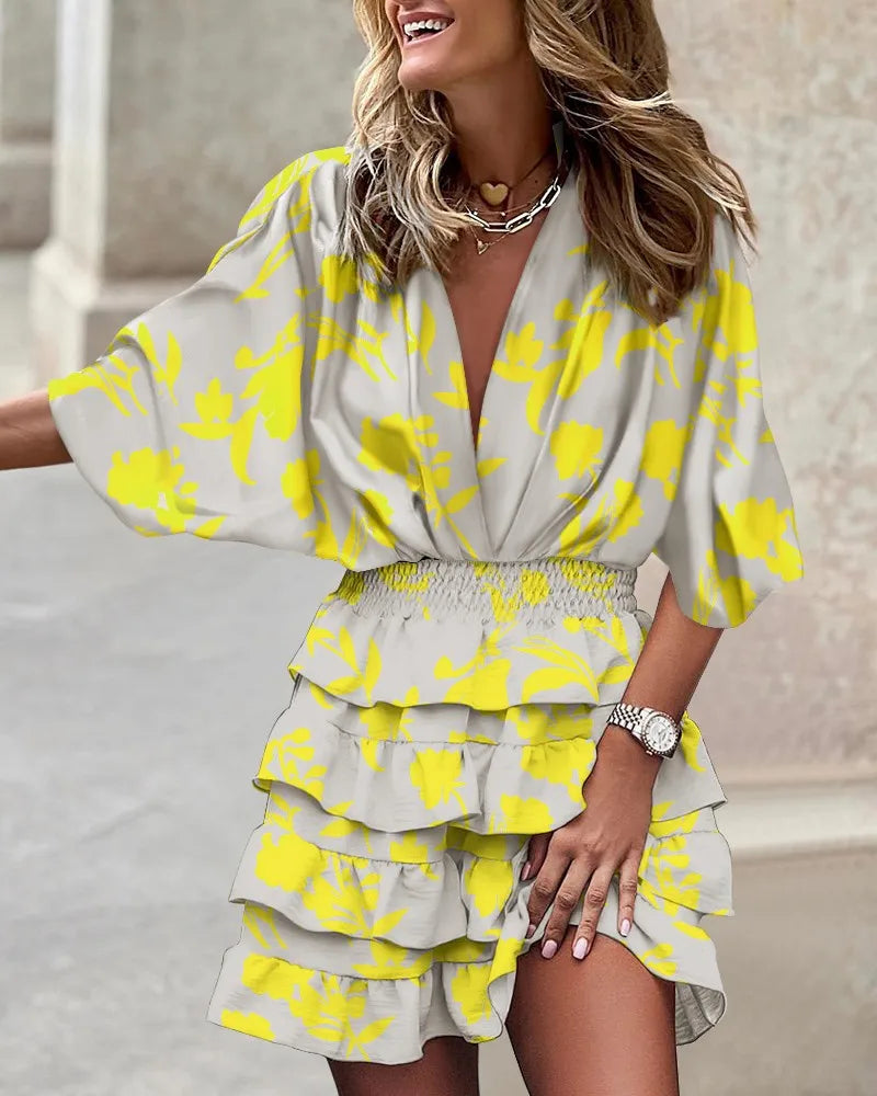 Valenzora - Stylish printed mini dress