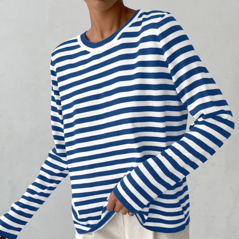 Valenzora | Long-sleeved top with striped pattern