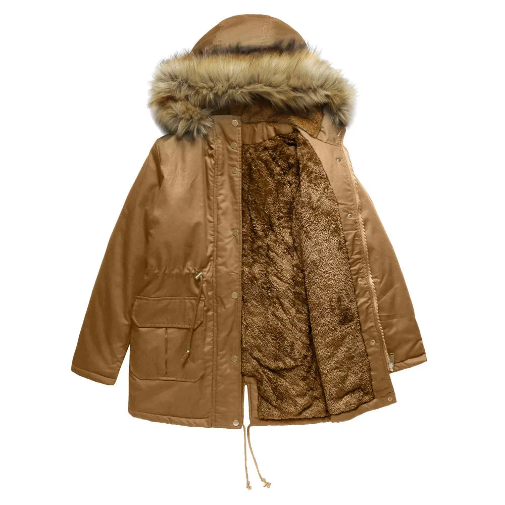 Valenzora - Long parka with fur