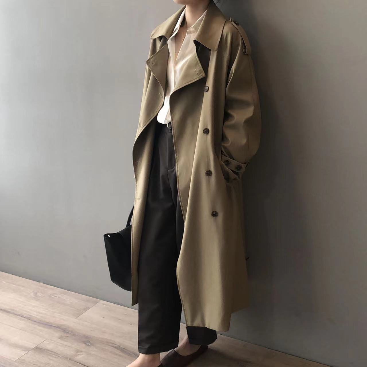 Valenzora Classic Trench Coat for Women | Oversized Windbreaker, Double-Breasted