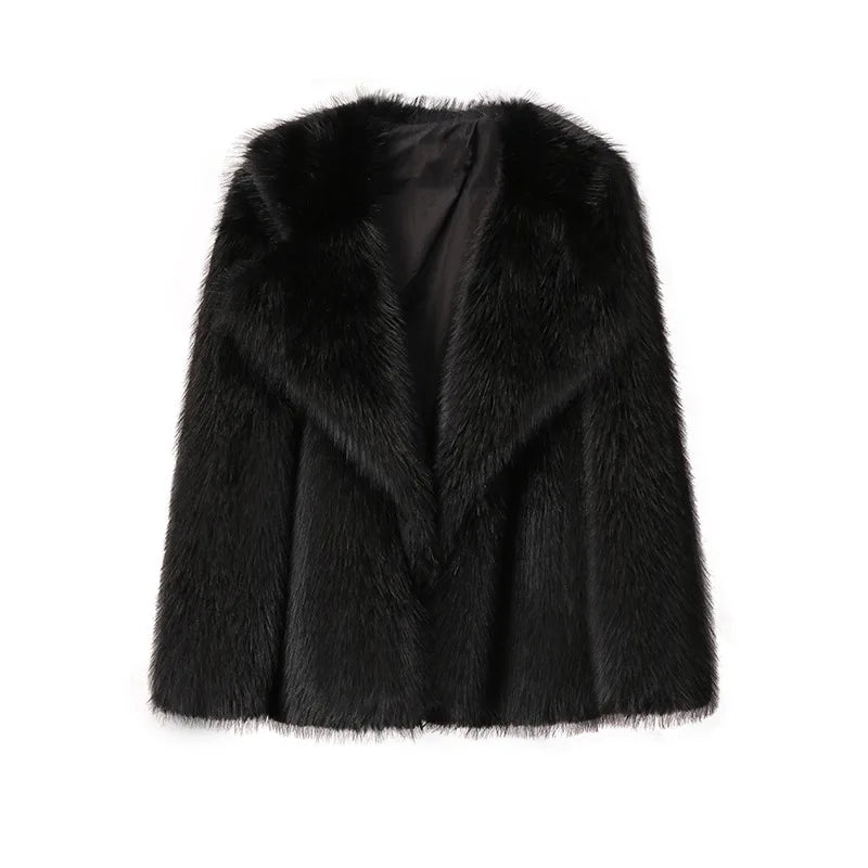 Valenzora - Slim Faux Fur Coat
