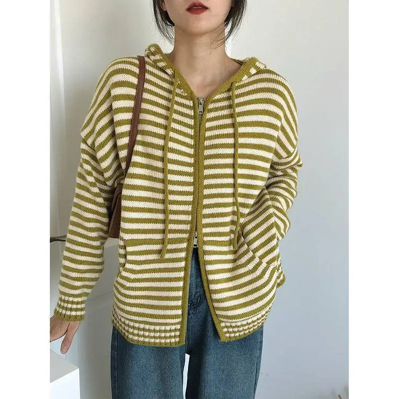 Striped Hoodie Sweatshirt