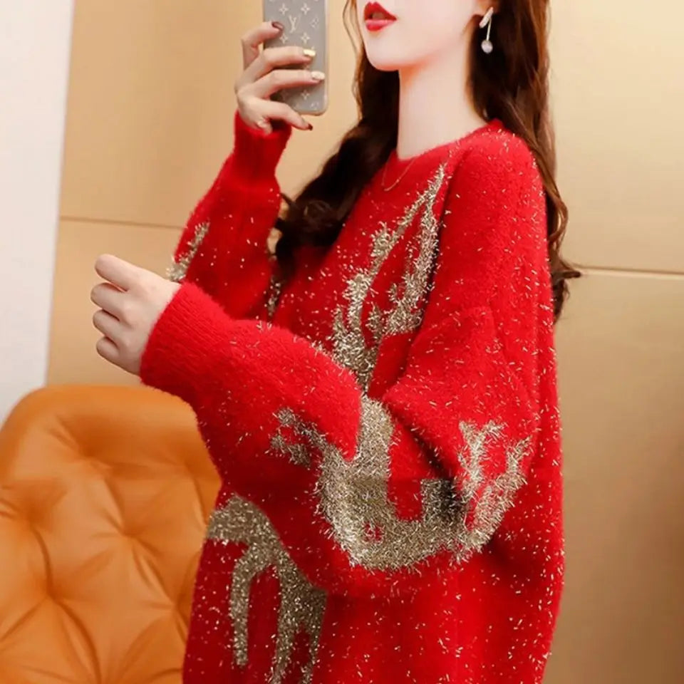 Valenzora – Hässlicher Weihnachtspullover – Locker und warm gestrickter Pullover
