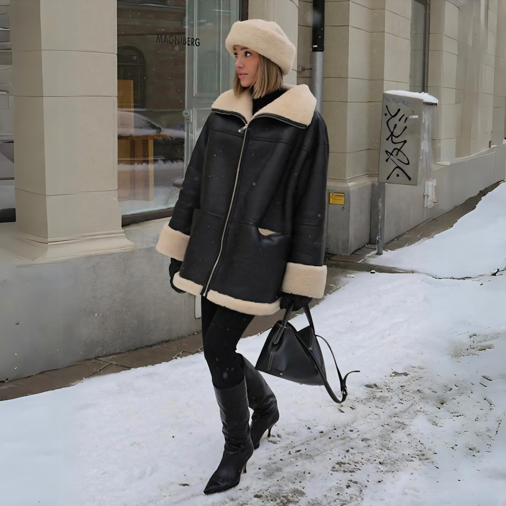 Valenzora | Luxury winter jacket with fur lining