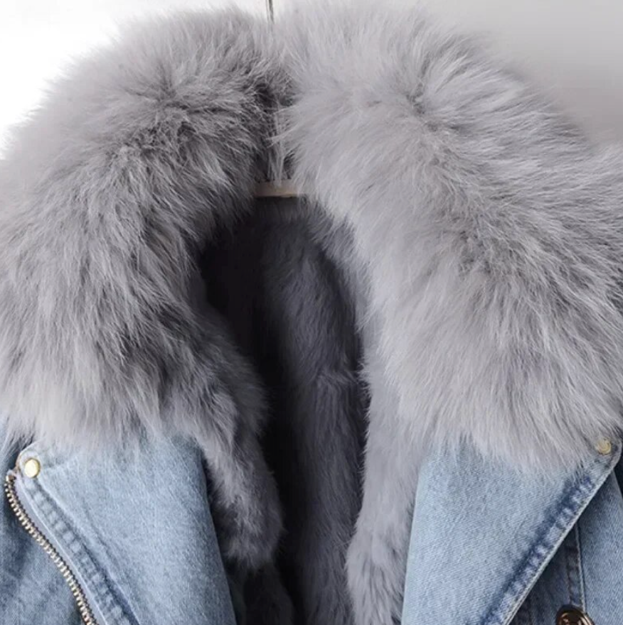 STYLISCHE JEANSJACKE GRÖSSE