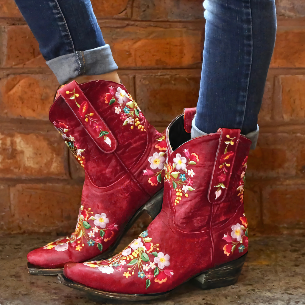 Valenzora | Wetterfeste Vintage-Cowgirl-Stiefel