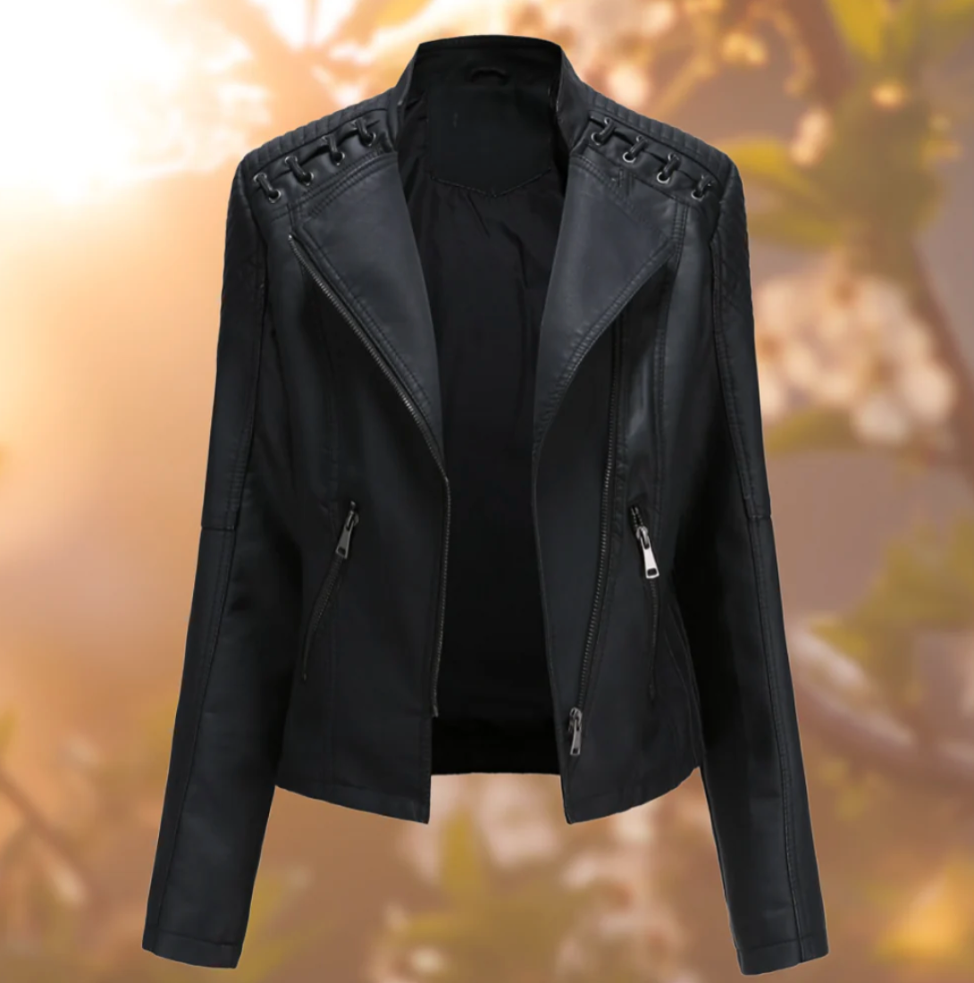 Valenzora | Klassische Lederjacke für Damen