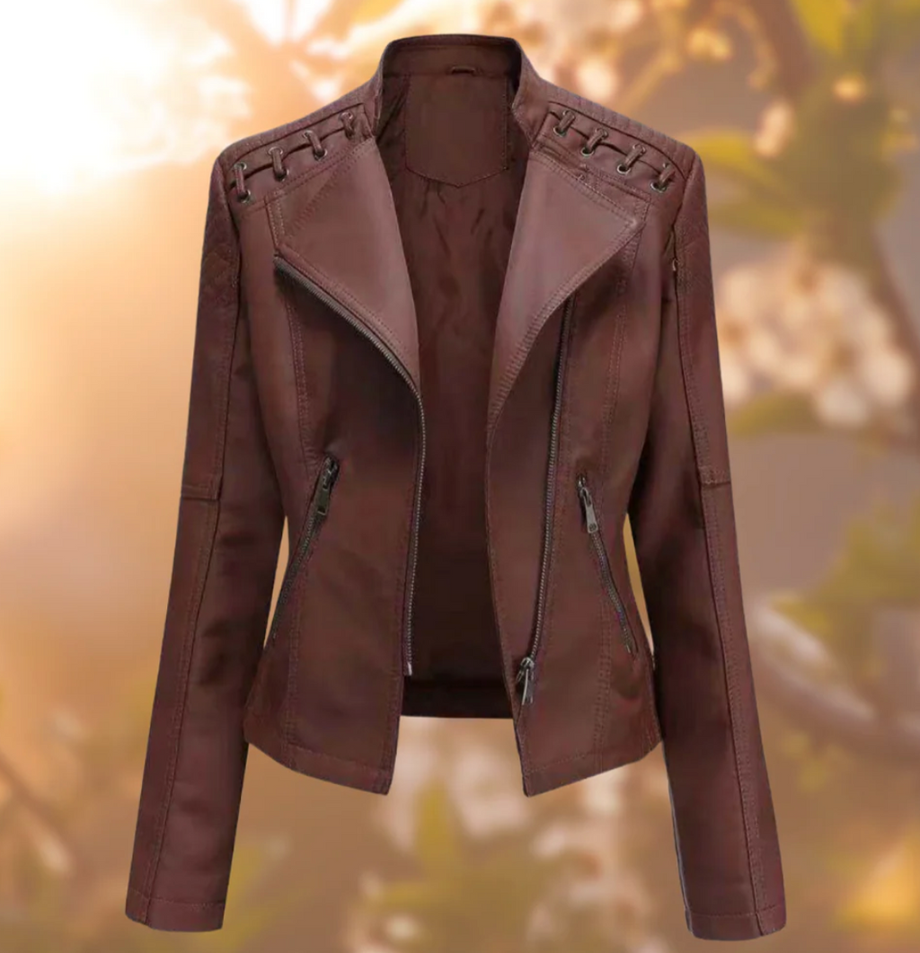 Valenzora | Klassische Lederjacke für Damen