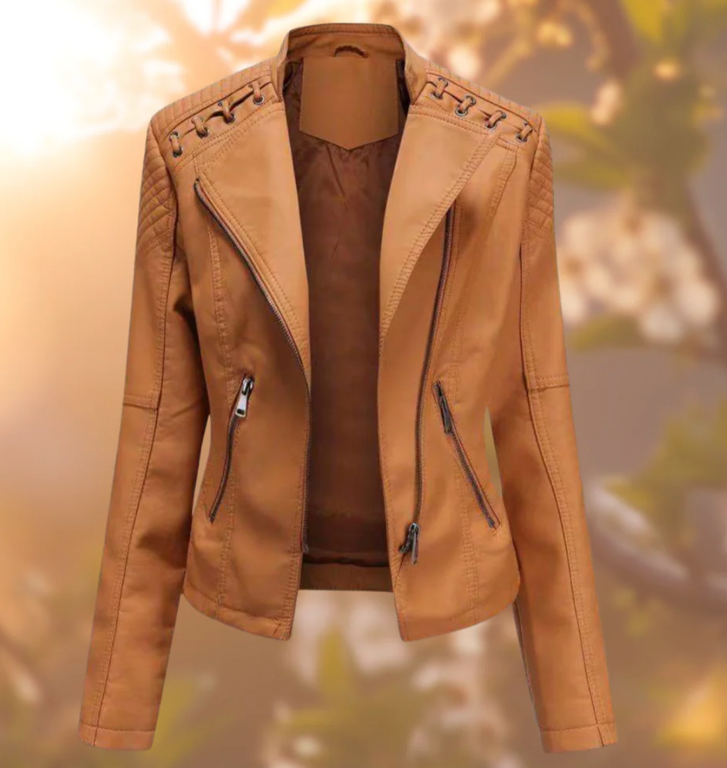 Valenzora | Klassische Lederjacke für Damen