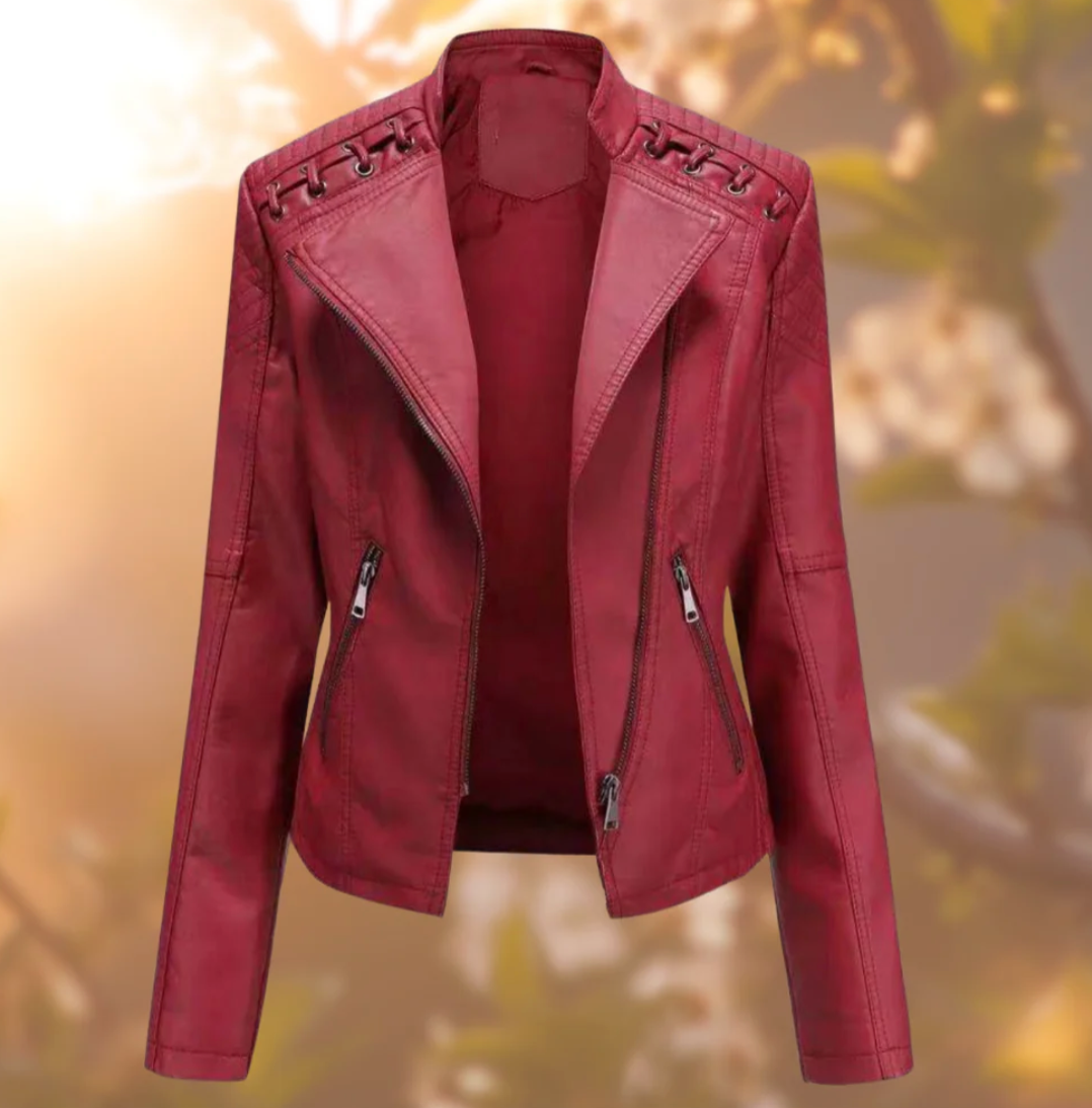 Valenzora | Klassische Lederjacke für Damen