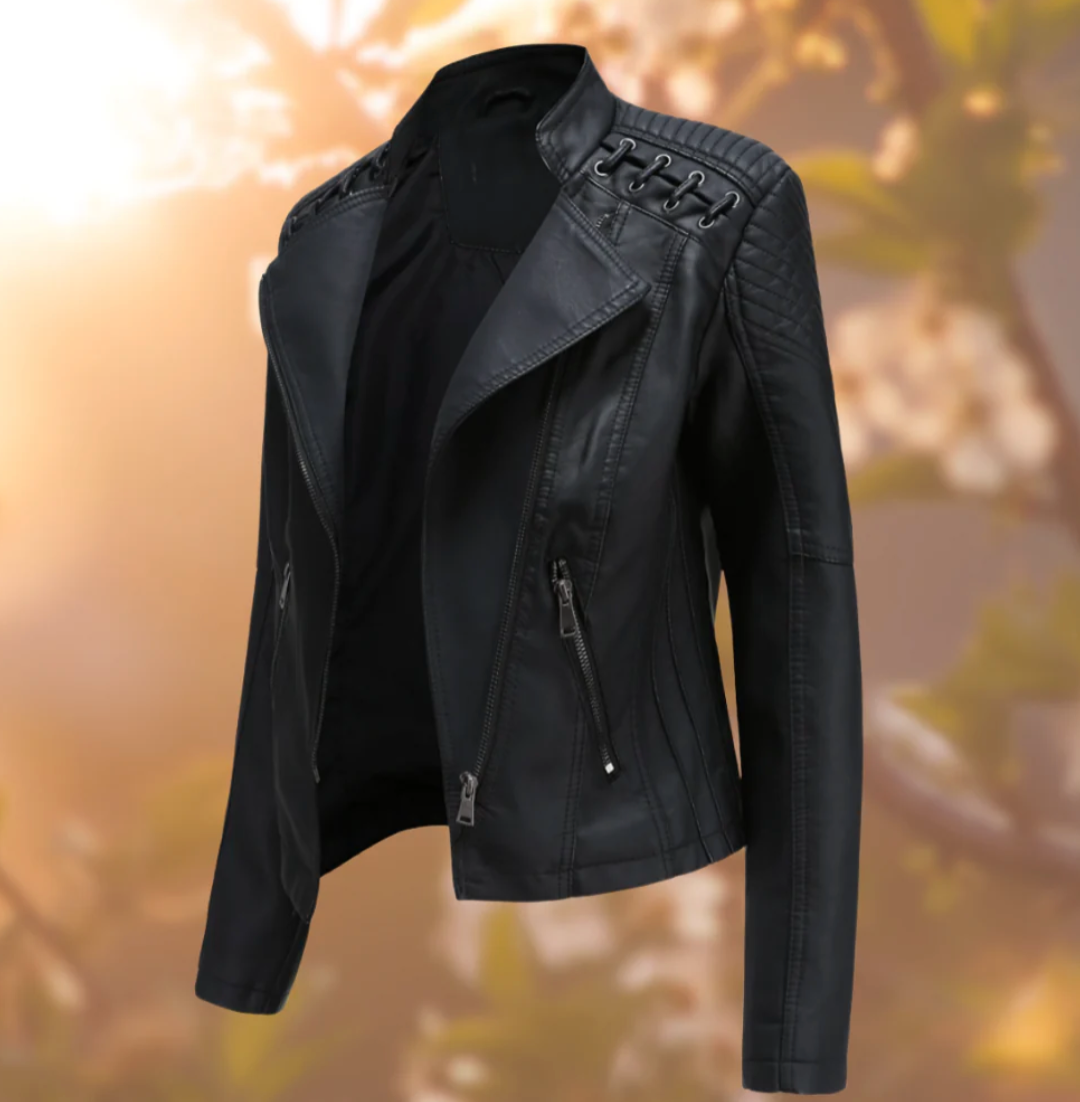 Valenzora | Klassische Lederjacke für Damen