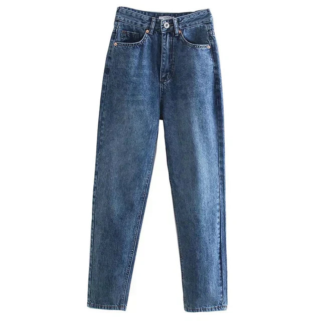 Valenzora | High-waisted straight-leg jeans