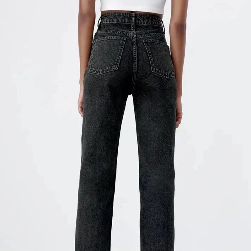Valenzora | High-waisted straight-leg jeans