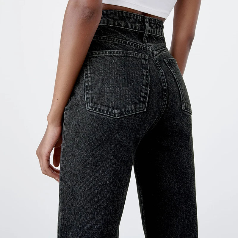 Valenzora | High-waisted straight-leg jeans