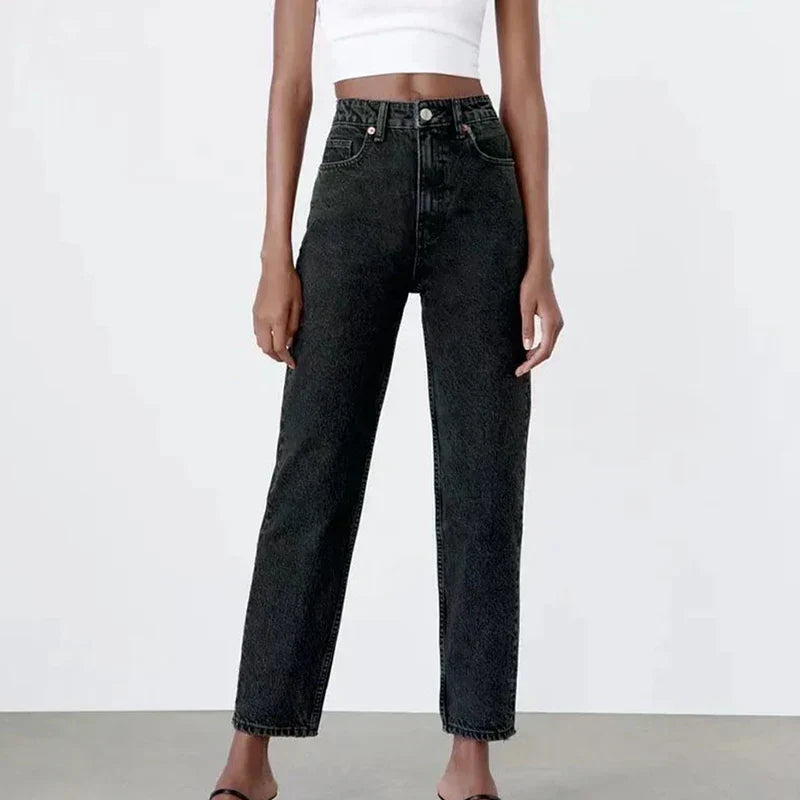 Valenzora | High-waisted straight-leg jeans