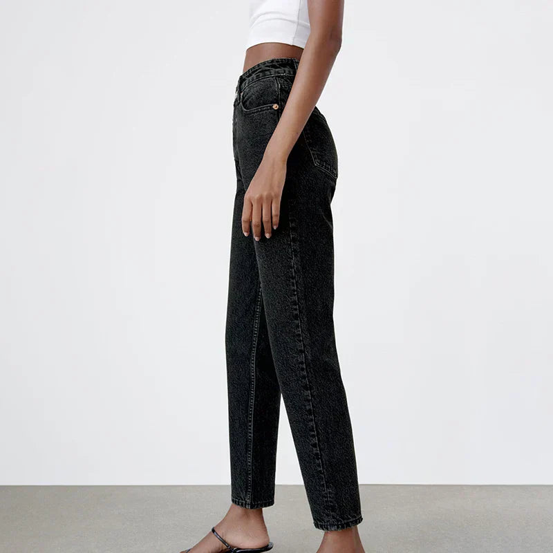 Valenzora | High-waisted straight-leg jeans