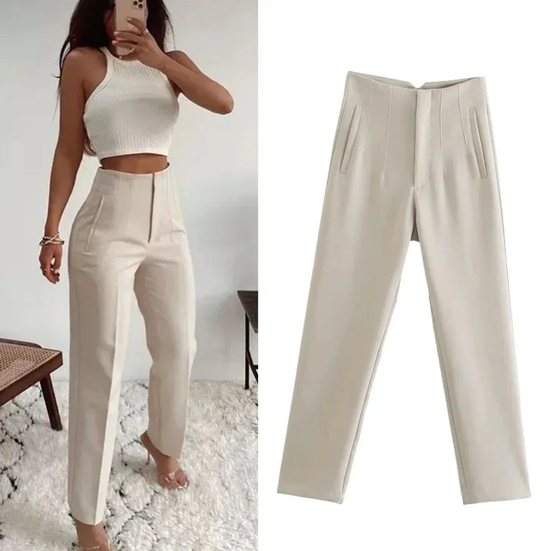High-waisted - Casual formal trousers