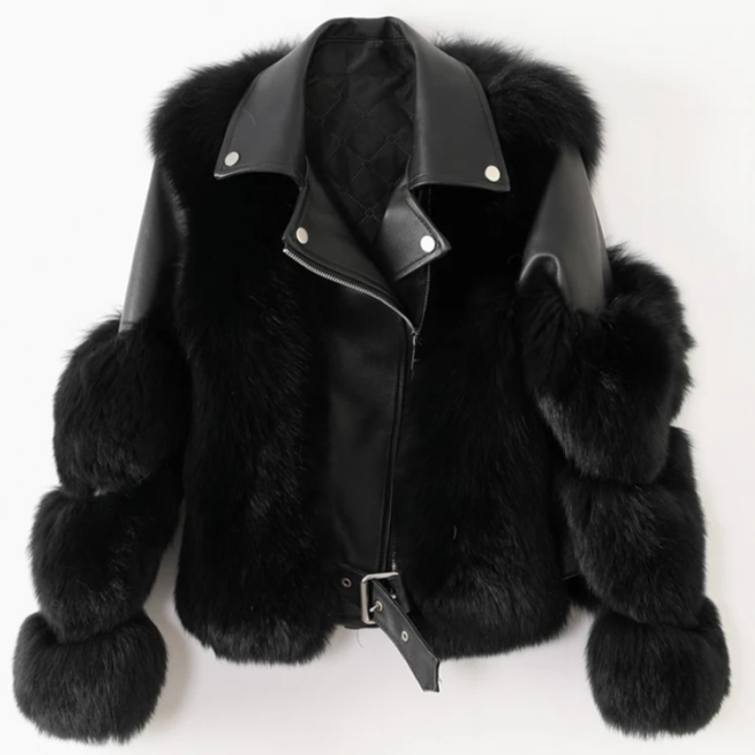 Valenzora™ - Luxury Leather Fur Jacket [Last Day Discount]