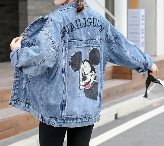 Valenzora | Denim jacket with a cool design MM Mouse Woman