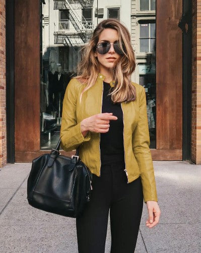 Valenzora Winter Lederjacke im modernen Stil für Damen | Perfekt für den Winter