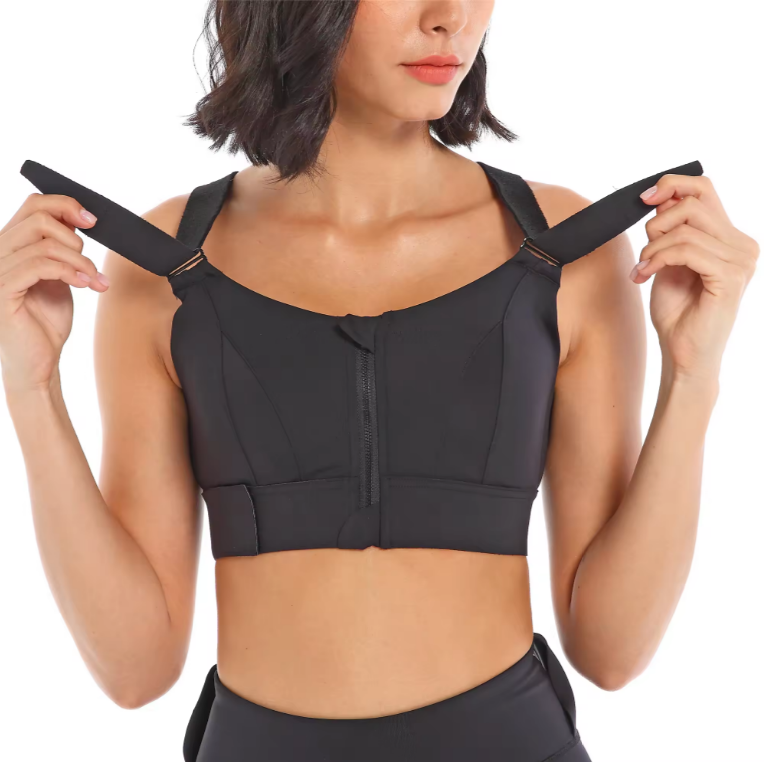 Valenzora | Adjustable zipper sports bra