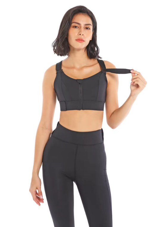 Valenzora | Adjustable zipper sports bra